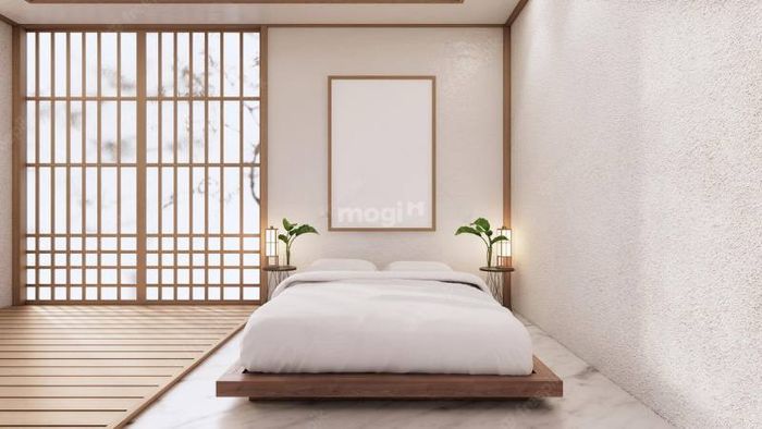Phòng ngủ nữ thiết kế theo phong cách Nhật Bản đơn giản, tinh tế