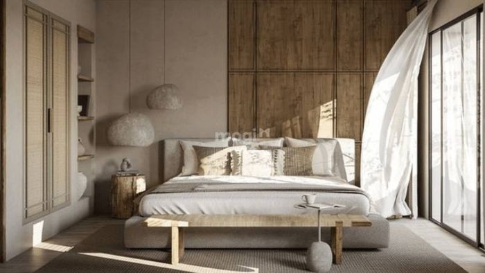 Phòng ngủ nữ đẹp theo phong cách Wabi Sabi