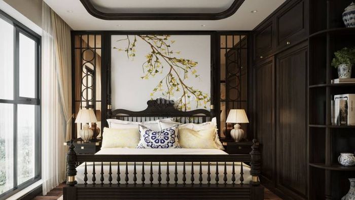 Thiết kế phòng ngủ cho nữ theo phong cách Indochine mang đậm tính sang trọng