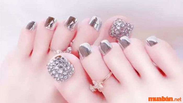 Mẫu nail chân đẹp 2024