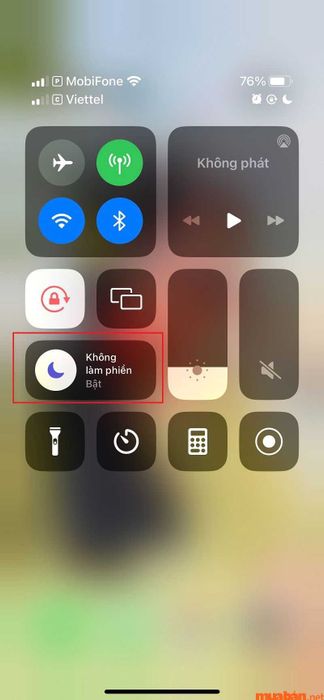 Kích hoạt chức năng Không làm phiền