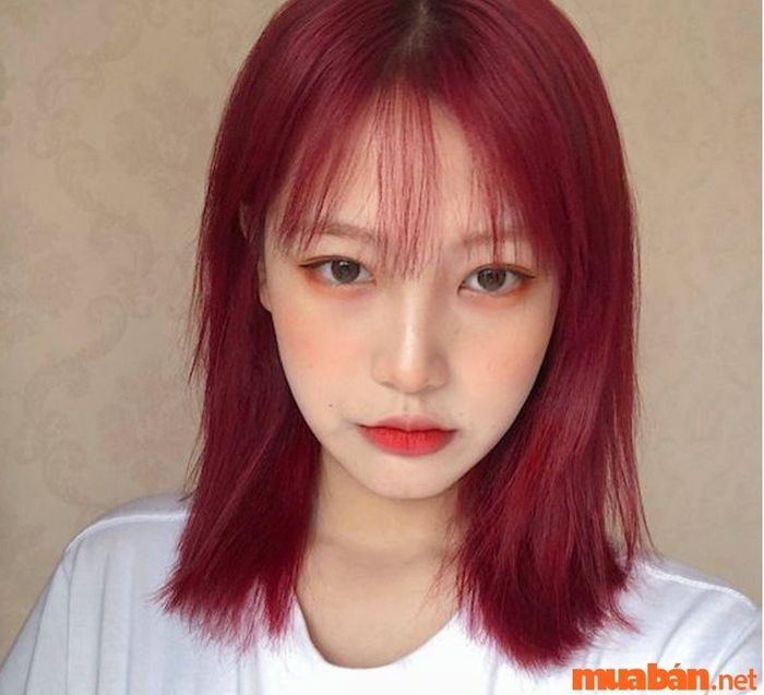 Mái tóc màu đỏ cherry