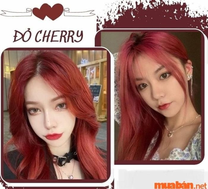 Mái tóc màu đỏ cherry