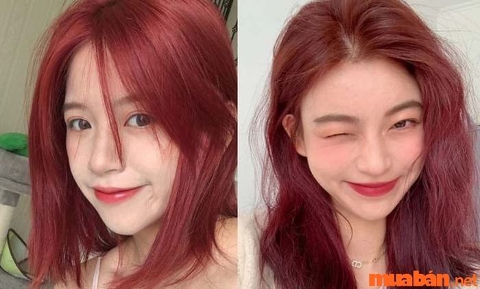 Mái tóc màu đỏ cherry