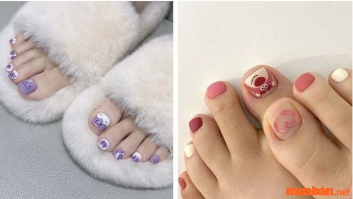 Mẫu nail chân đẹp 2024