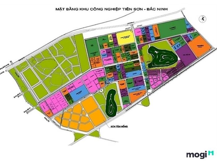 Vị trí khu công nghiệp Tiên Sơn