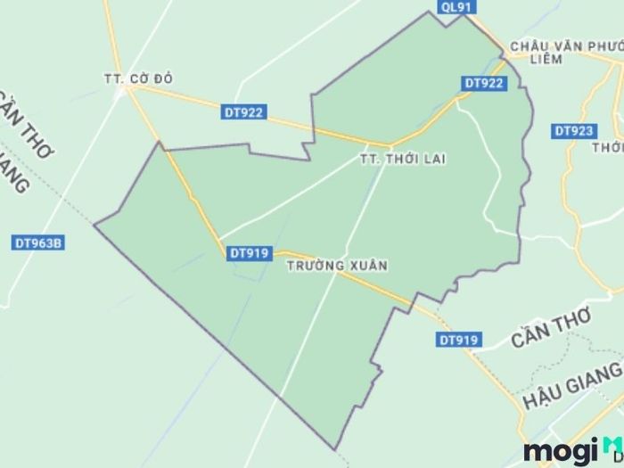 Bản đồ huyện Thới Lai, Cần Thơ