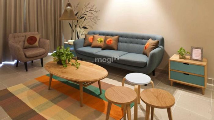 Mẫu thiết kế phòng khách Retro 4