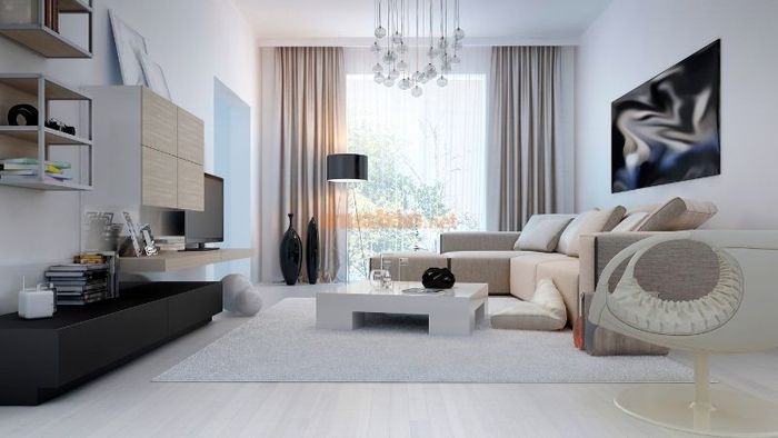 Không gian rộng rãi với cửa sổ lớn đón ánh sáng tự nhiên, tạo cảm giác thoáng đãng.