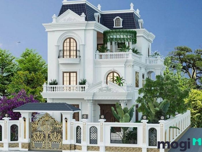 Mẫu nhà ống 3 tầng với phong cách kiến trúc Pháp hiện đại là lựa chọn ưa chuộng của nhiều gia đình hiện nay.