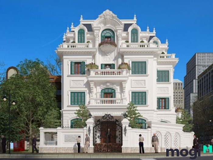 Các công trình kiểu Pháp luôn nổi bật với hệ thống cửa sổ dày đặc, mang đến không gian sáng sủa và thông thoáng.