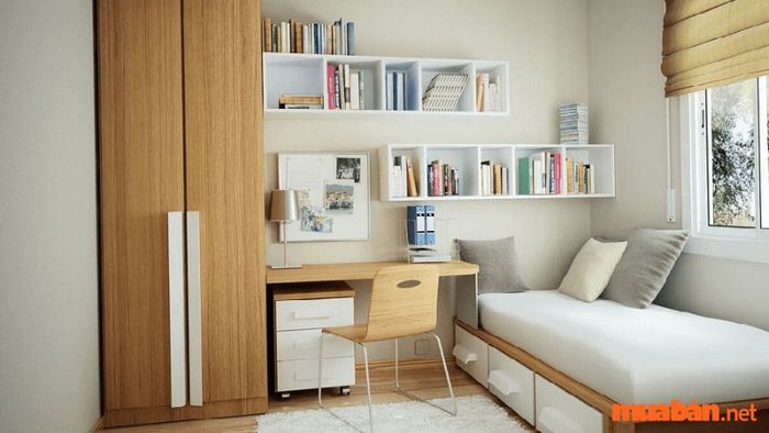 Nhà nhỏ 10m2 với thiết kế giường tối giản