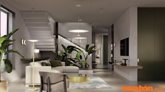 Duplex với sắc màu nhẹ nhàng, ấm áp