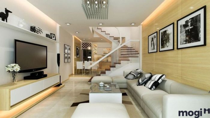 Phong Cách Thiết Kế Phòng Khách Nhà Ống Tối Giản