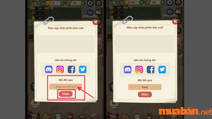 Hướng dẫn chi tiết nhập mã code