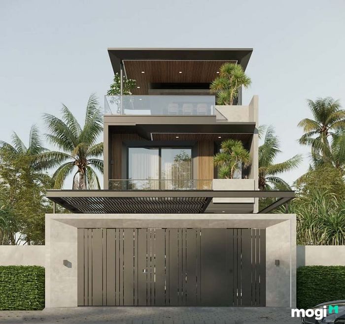 Mẫu thiết kế nhà ngang 7m dài 10m với phong cách hiện đại và tối giản