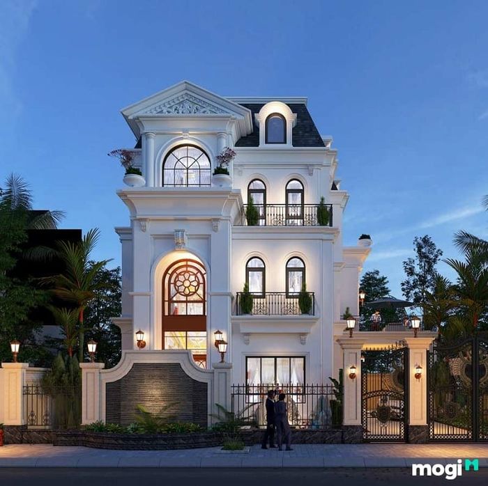 Mẫu thiết kế nhà ngang 7m dài 10m mang đậm phong cách tân cổ điển, phù hợp cho những ai yêu thích sự thanh lịch và bề thế