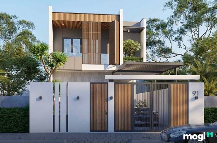 Mẫu thiết kế nhà ngang 7m dài 10m theo phong cách hiện đại, tinh tế