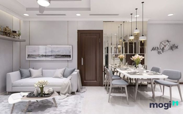 Thiết kế nội thất chung cư 55m2 2 phòng ngủ