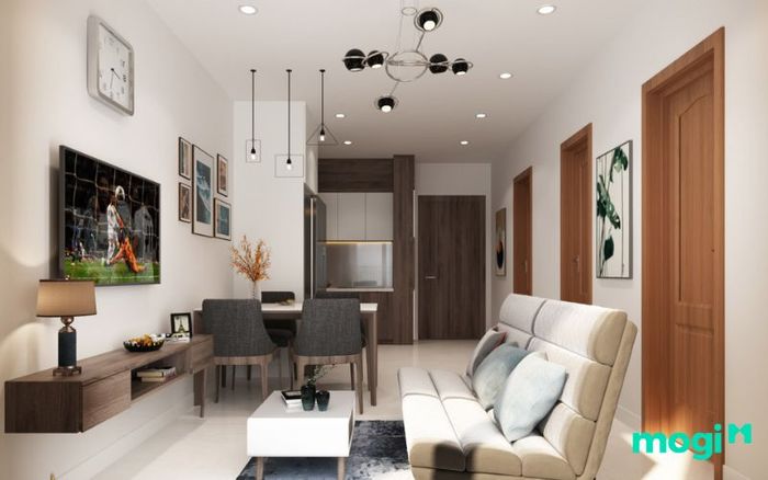 Thiết kế nội thất chung cư căn hộ 65m2 2 phòng ngủ