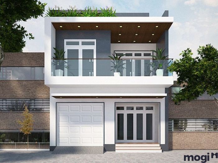 Mẫu Thiết Kế Nhà 7m x 9m Mái Bằng Đơn Giản, Hiện Đại