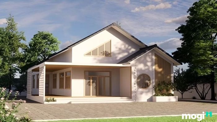 Mẫu nhà 7m x 10m với mái Nhật ấn tượng