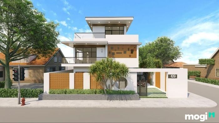 Mẫu thiết kế nhà ngang 7m dài 10m theo phong cách biệt thự, phù hợp với không gian sống đẳng cấp