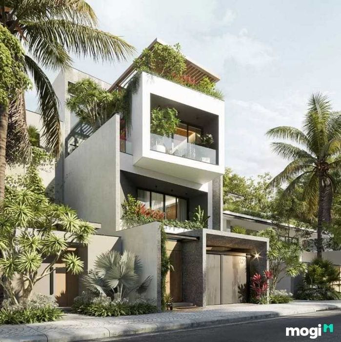 Mẫu nhà 3 tầng kiểu dáng ngang 7m dài 10m