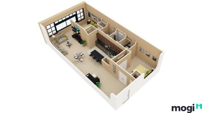 chi phí xây nhà cấp 4 2 phòng ngủ