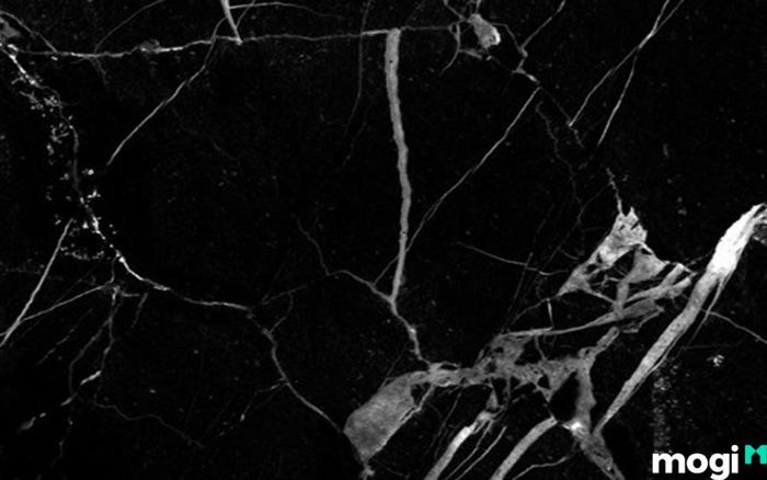 Đá Marble đen Tia Chớp, hay Nero Marquina Marble, đặc trưng với nền đá đen huyền bí và những đường vân trắng sáng tạo thành hình tia chớp ấn tượng.