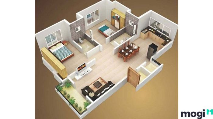 chi phí xây nhà cấp 4 2 phòng ngủ