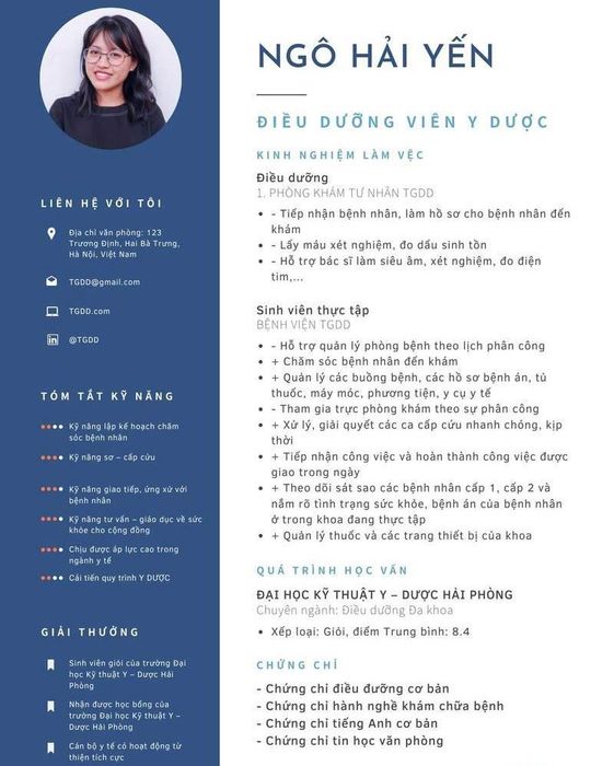 CV cho dược sĩ bán thuốc