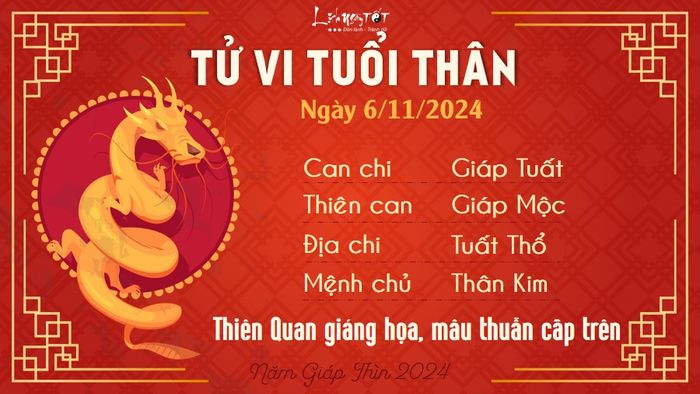 Tử vi hàng ngày 6/11/2024 - Thân