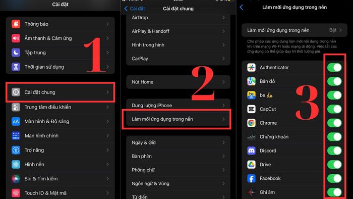 Tắt hoặc giới hạn các ứng dụng chạy ngầm để giúp mạng 4G hoạt động nhanh hơn