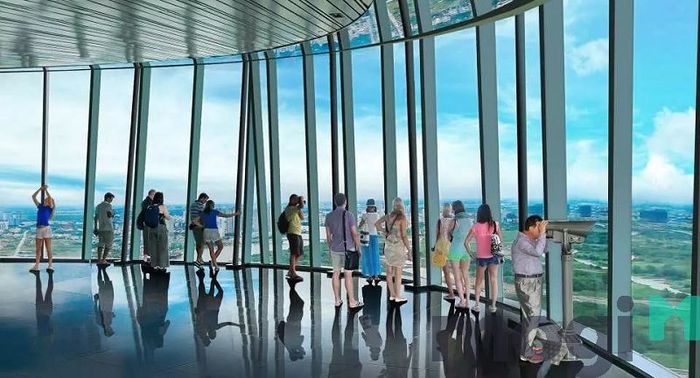Đài quan sát cho phép bạn chiêm ngưỡng toàn cảnh thành phố 360 độ.