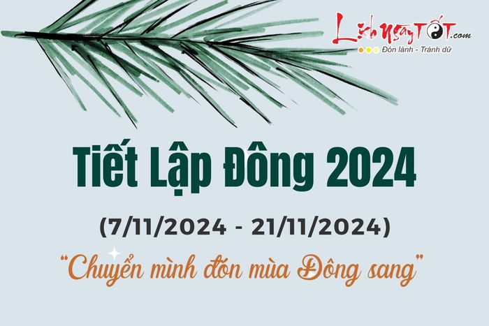 Tiết khí Lập Đông năm 2024
