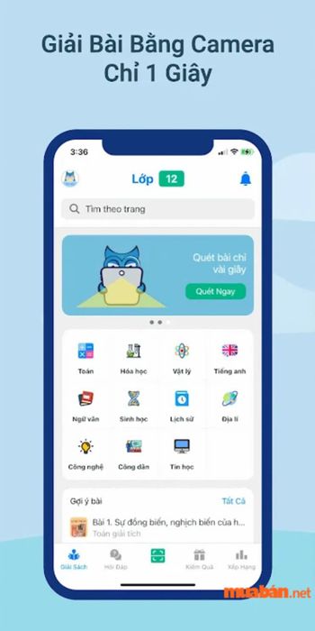 Ứng dụng giải bài tập tiếng Anh