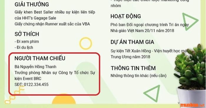 Mẫu CV xin việc online