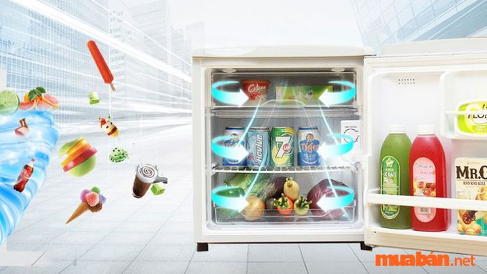 Tủ lạnh mini có ngăn đá mang lại tiện ích bảo quản thực phẩm đông lạnh cho không gian sống nhỏ gọn.