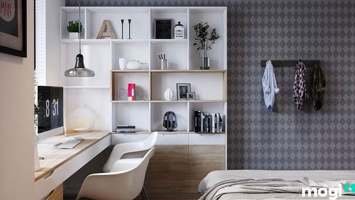 Phòng ngủ Hàn Quốc nổi bật với sự tinh tế trong từng chi tiết, mang lại không gian thư giãn, dễ chịu và đầy cảm hứng sáng tạo.