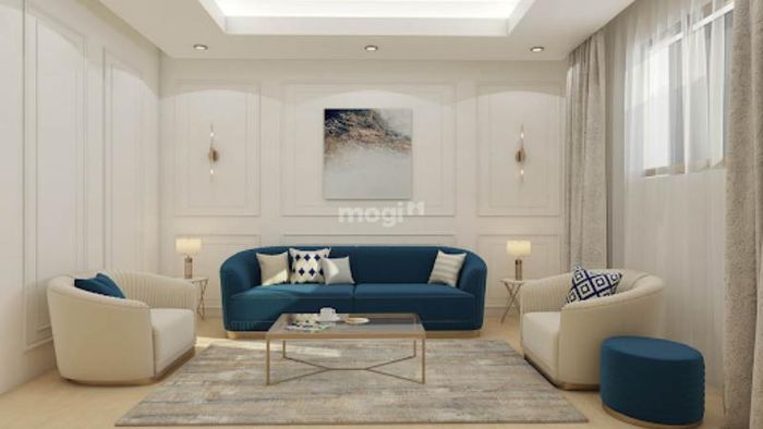 Phòng khách tân cổ điển đơn giản, dành cho những ai yêu thích sự nhẹ nhàng, thanh thoát