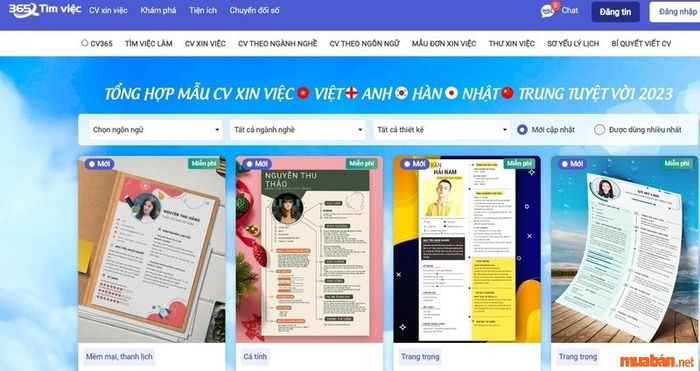 Danh sách các website hỗ trợ tạo mẫu CV xin việc online đẹp và ấn tượng, thu hút sự chú ý từ nhà tuyển dụng