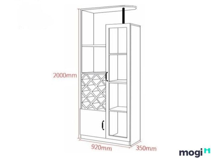 kích thước tủ rượu
