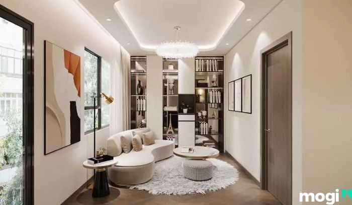 Thạch cao là gì? - Tấm thạch cao làm trần giúp phòng khách thêm phần rộng rãi và sâu lắng