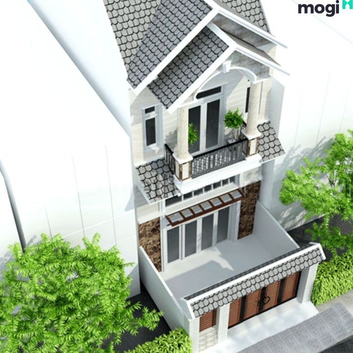 Mẫu nhà 5x15 thiết kế có gác xép