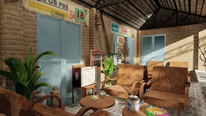 Mẫu thiết kế quán cafe cổ điển mang đậm vẻ đẹp hoài niệm, với không gian ấm áp và đầy cảm xúc.