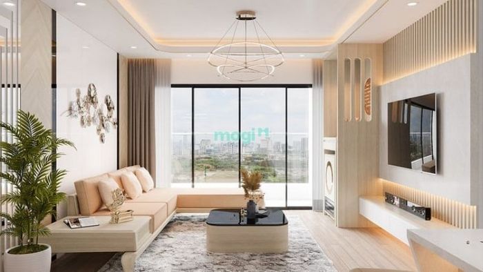 Phòng khách mở rộng không gian cho căn hộ chung cư
