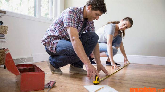 Phòng ngủ được tính theo công thức tính diện tích đất hình chữ nhật