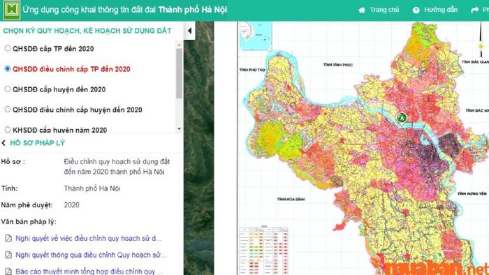 Tra cứu thông tin thửa đất tại Thành phố Hà Nội