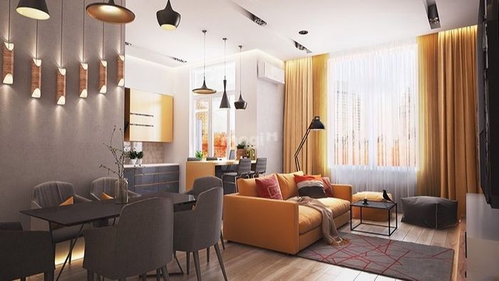 Có thể kết hợp đồ nội thất màu vàng đất với tường sơn trắng để tạo sự nổi bật và hài hòa